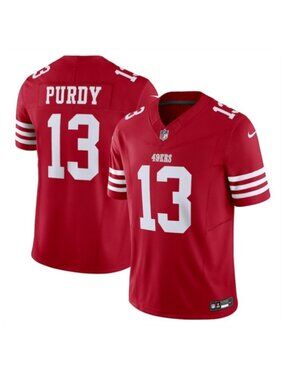 Youths Kids Brock Purdy Red Vapor Stitched Jersey